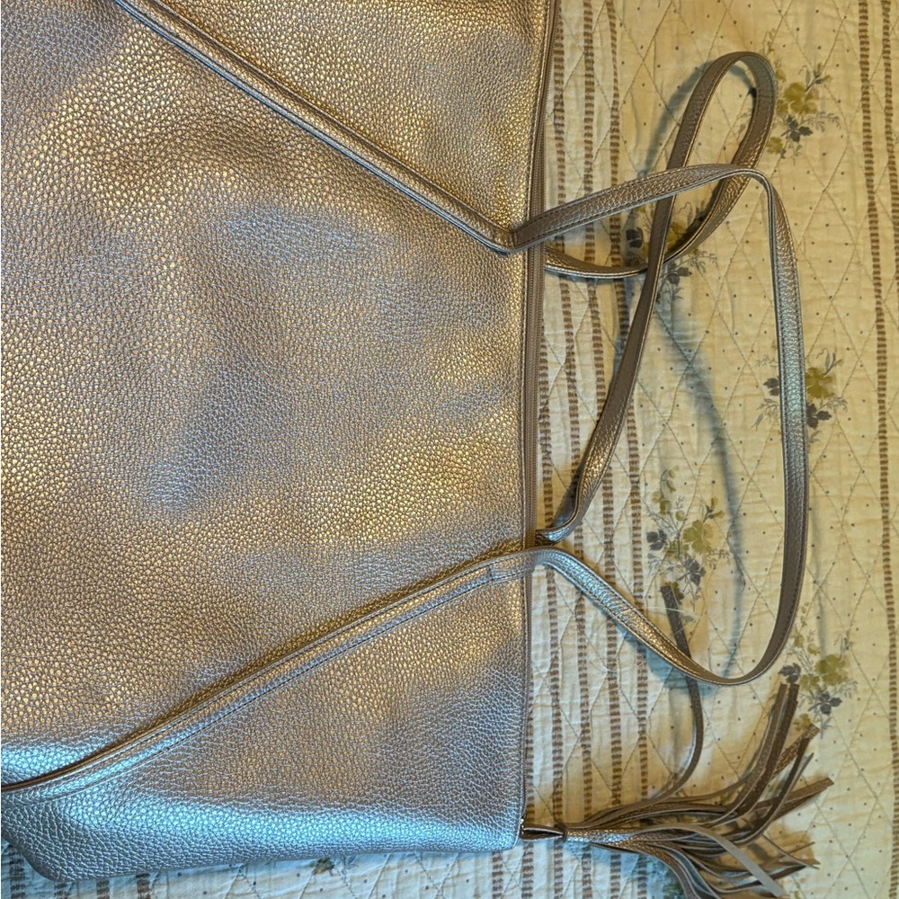 Elegant Silver Tote Bag